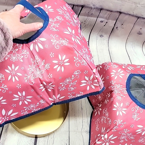 emp-Tations Food Tents Old World Pink Pattern Set of 3 - Picture 2 of 6